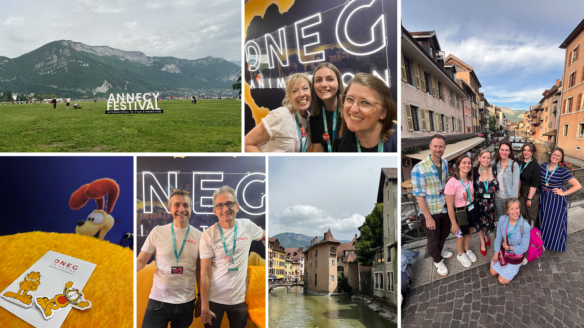 DNEG at Annecy Festival - 2024, city view and group photo