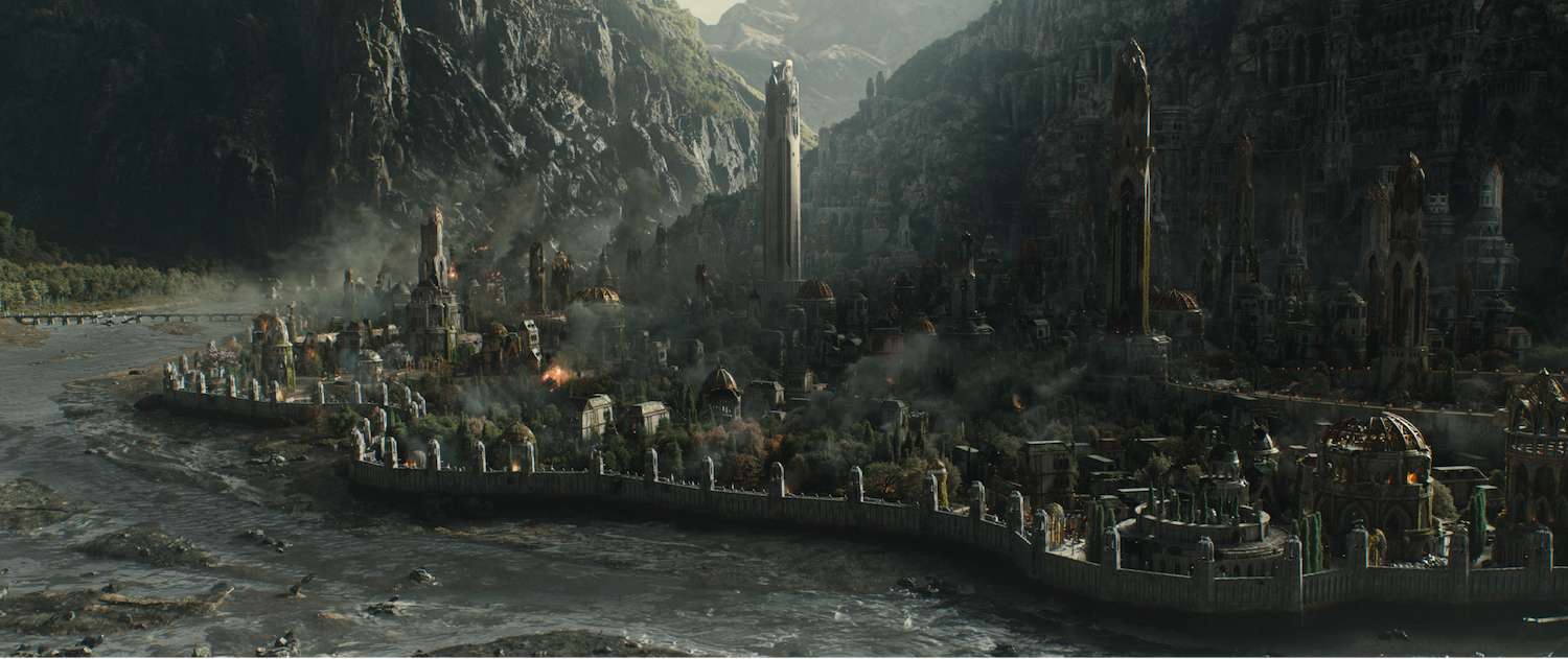 The Rings of Power Season 2 - Press Round-Up - Progression VFX Stills- Eregion destruction
