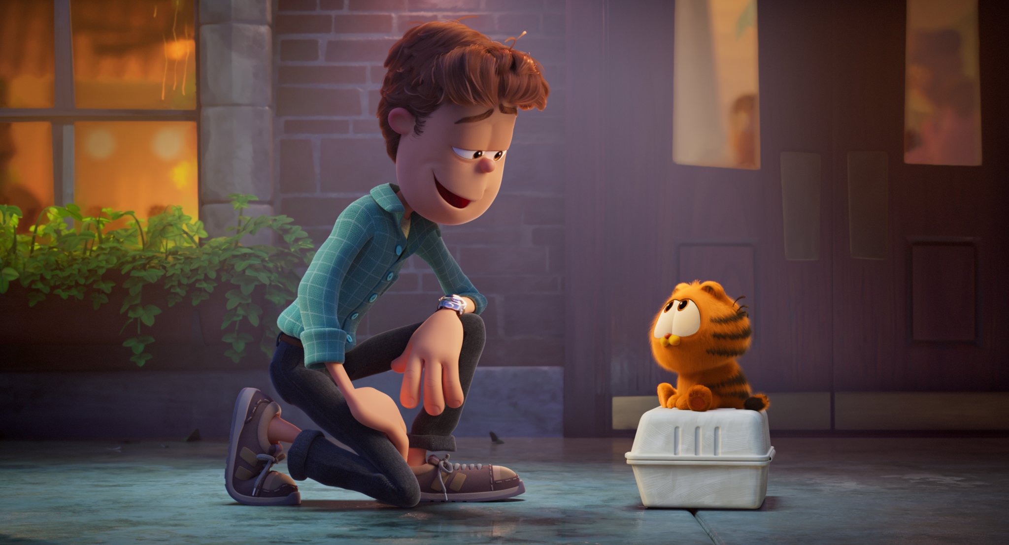 Garfield - still - John & baby garfield