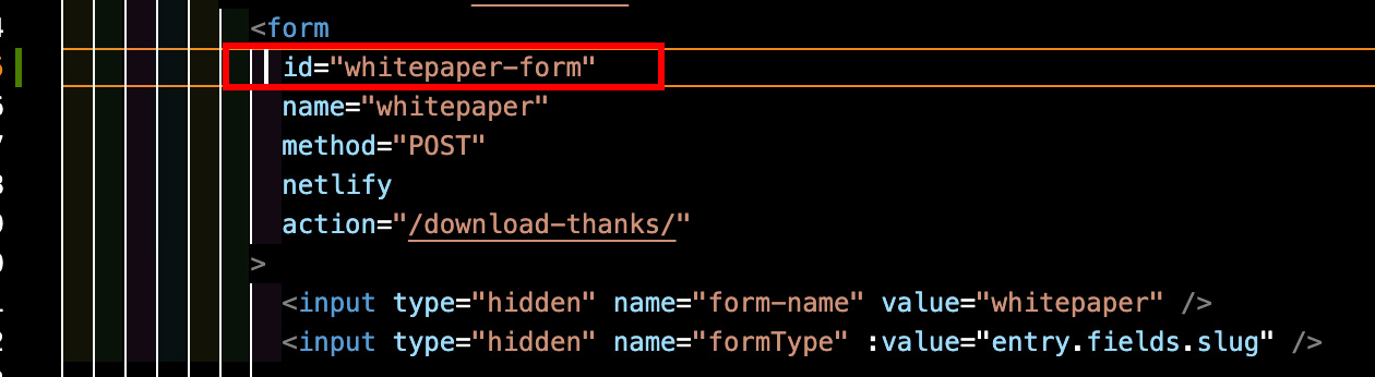 htmlソースにform IDを追加
