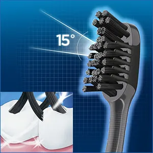 クロスアクション 炭成分配合 | 手磨き歯ブラシ【ブラウンオーラルB】