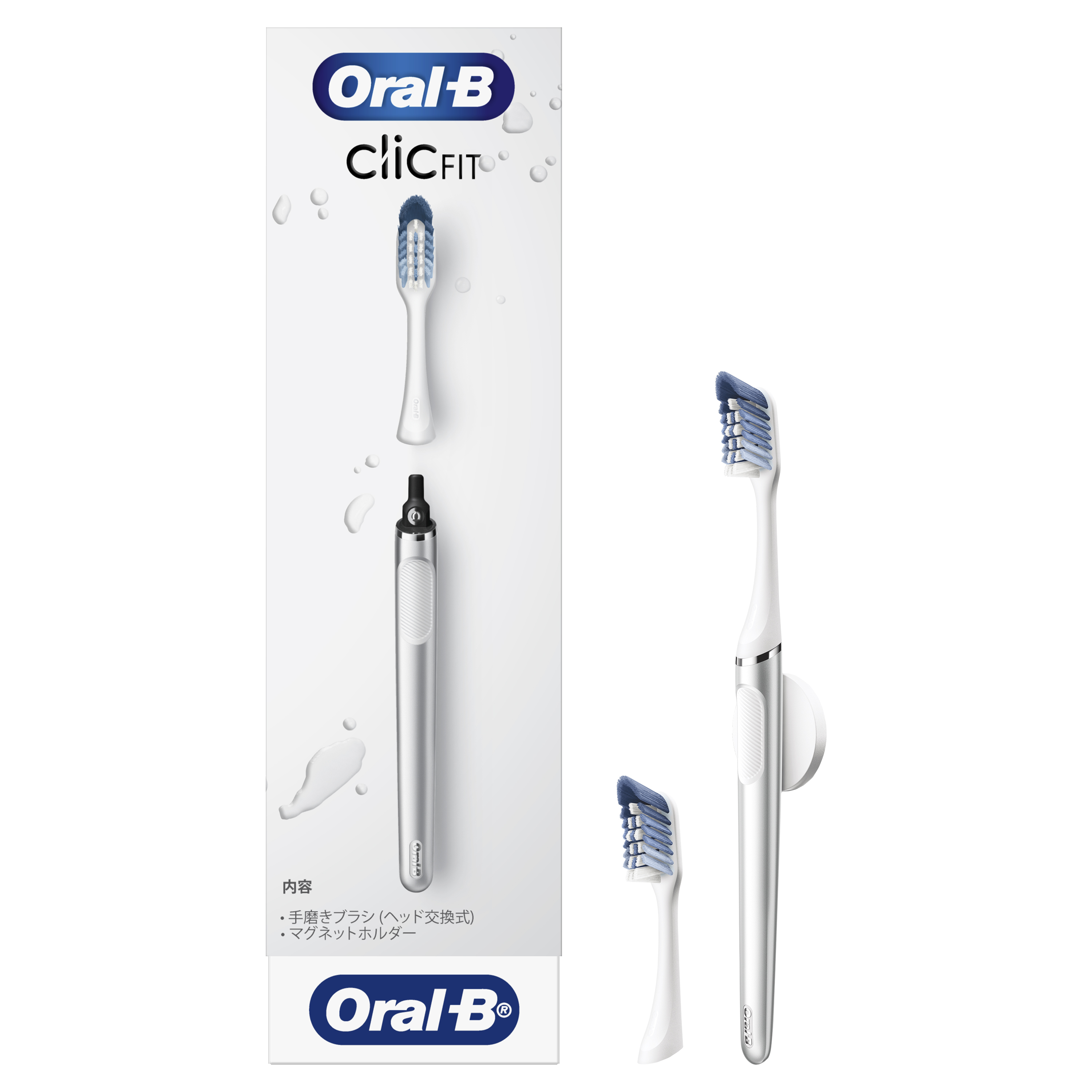 Oral-b ClicFit クリックフィット 替えブラシ 白色　2個×3箱