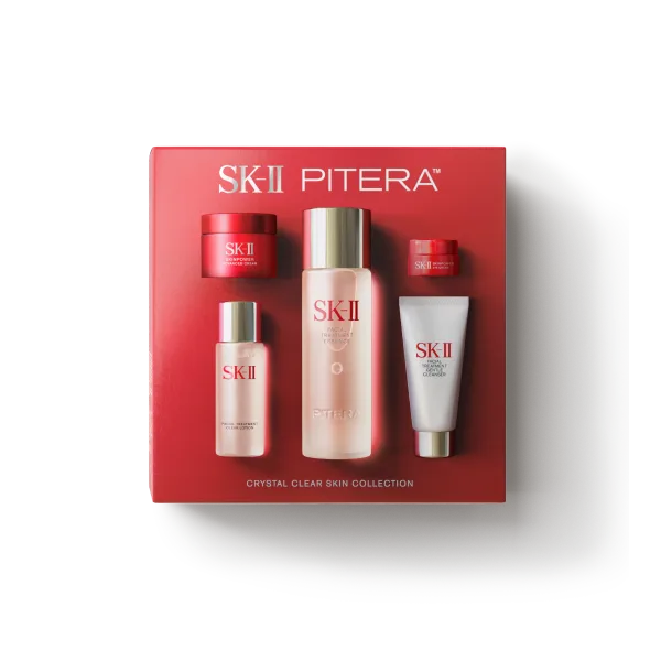 PITERA™ Crystal Clear Skin Collection 经典体验套装: 舒透护肤洁面霜 20g 嫩肤清莹露 30ml 护肤精华露（神仙水*）75ml 致臻赋能焕采精华霜 15g 赋能焕采眼霜 2.5g