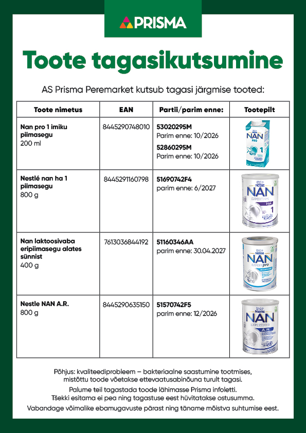  Toodete tagasikutsumine: Nestle'i NAN tooted - page section - card 2