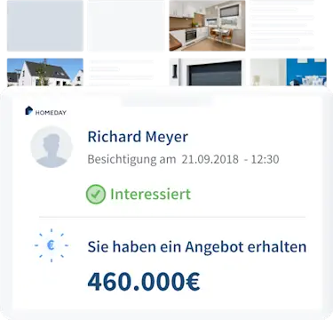 Einblick in die Kundenplattform myHomeday