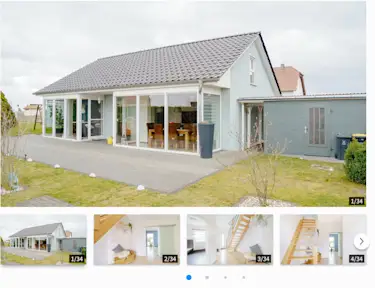 Hier würden Sie Beispiel Fotos für ein Exposé Haus und Exposé Wohnung sehen.