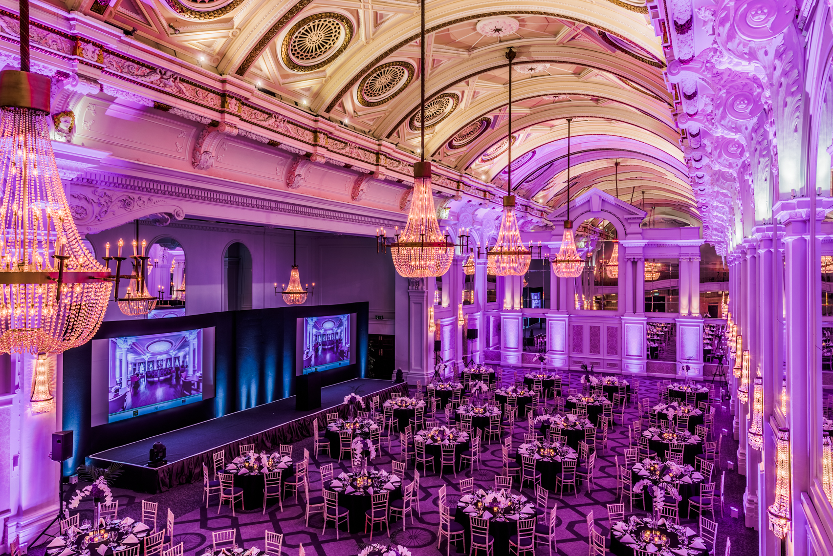 A grand events and venue hire space at the Connaught Rooms in Central London