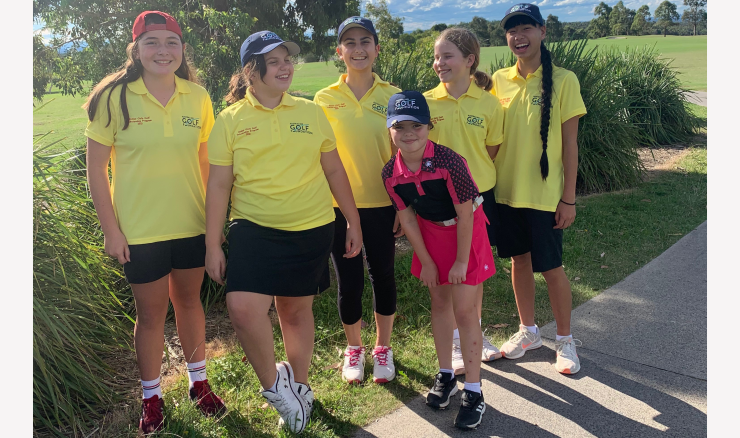 Australian Golf Foundation Junior Girls Scholarship recipients at The Ridge in Sydney.