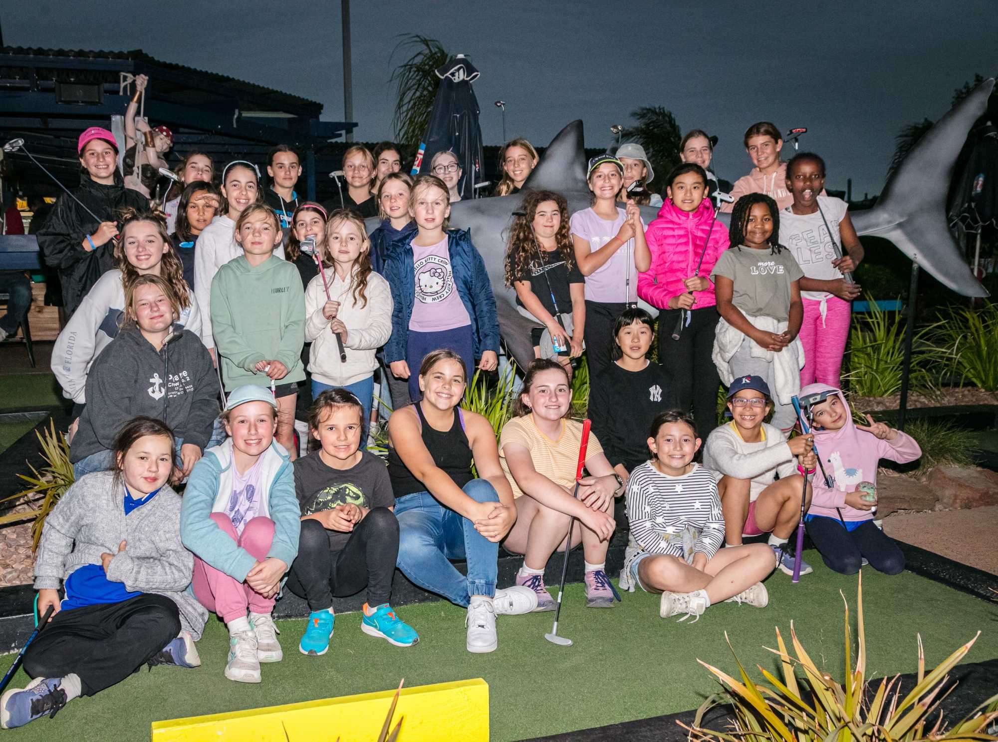 South Australian girls camp mini golf night