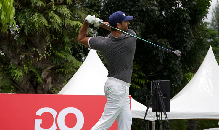 Scutti in action during the Asia Long Drive Championship.