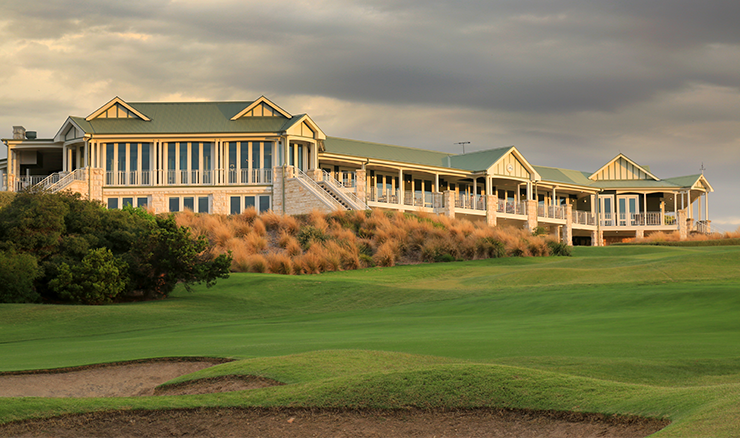 The picturesque Sorrento Golf Club clubhouse.