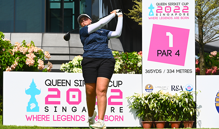 Kirsten Rudgeley guided Australia to the score of the day in the final round of the Queen Sirikit Cup in Singapore.