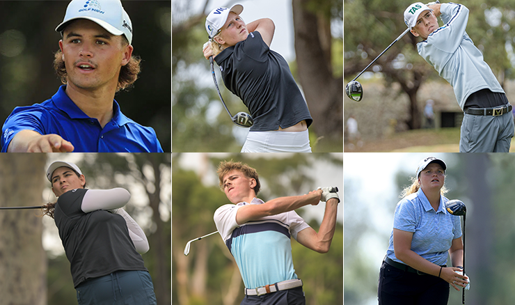 Top left to right: Harrison Crowe (NSW), Molly McLean (VIC), Hunter Gillard (TAS). Bottom left to right: Justice Bosio (QLD), Jack Buchanan (SA), Kirsten Rudgeley (WA).