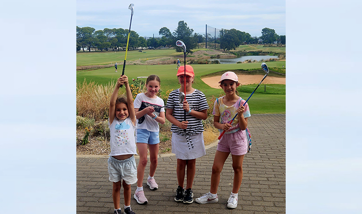Junior Girls enjoy golf at Glenelg GC.