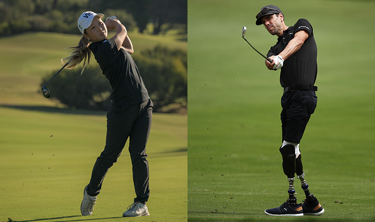 Kono Matsumoto and Mike Rolls are two Victorian athletes who have secured grants under the Golf Scholarship Program.