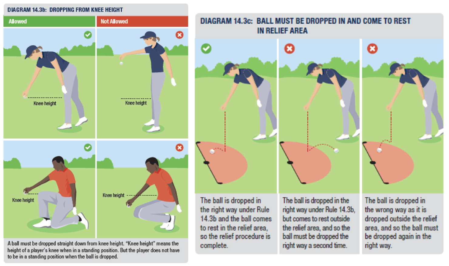 Lifting and replacing your ball (Rule 14.1 and 14.2)