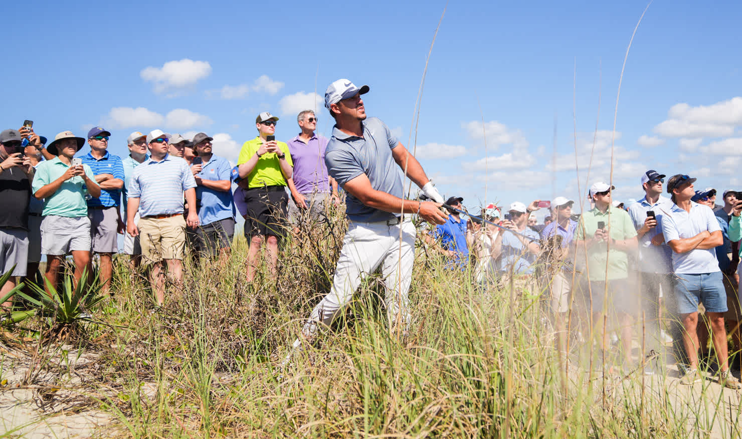 Brooks Koepka's knee seemingly stood up well en route to an opening 69, even in Kiawah's rugged wastelands.