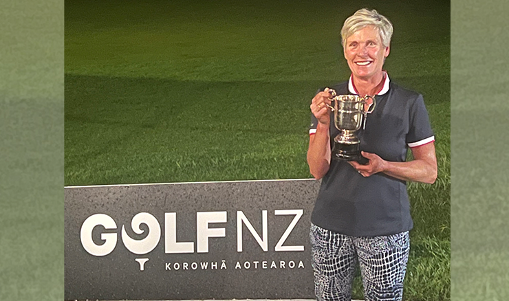 Nadene Gole with her trophy.