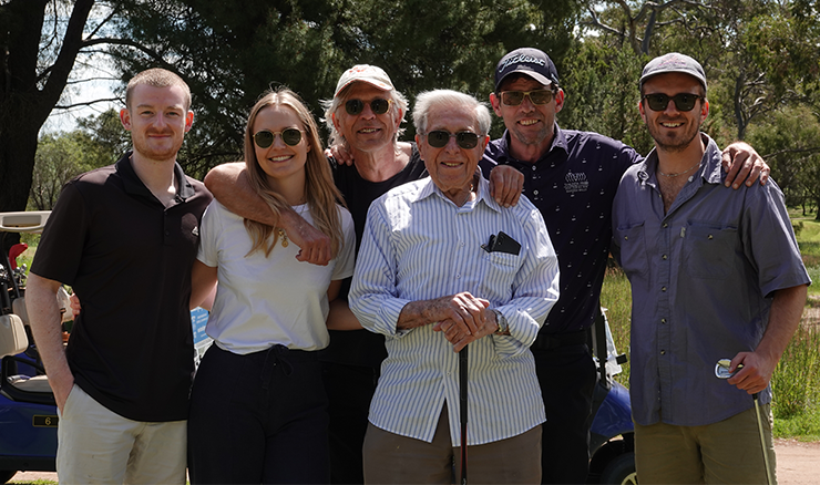 The Swanborough clan together on the course at Tanunda Pines.