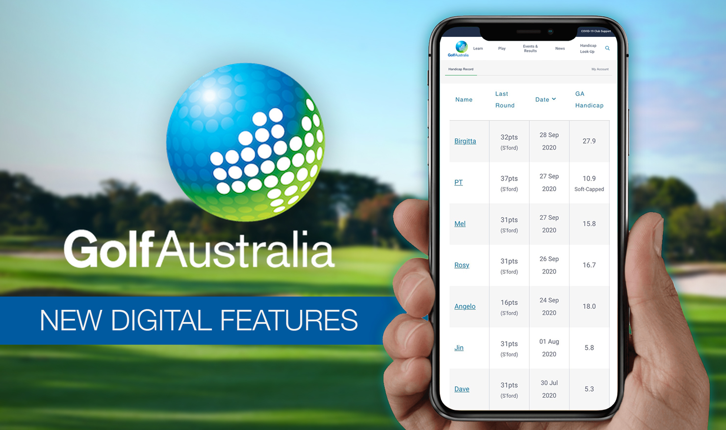 Enhancements To Ga S Digital Handicapping Service Golf Australia
