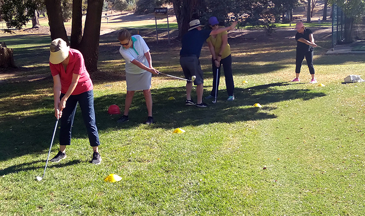 Clare Golf Club and Blyth Golf Club's Get Into Golf participants in action.