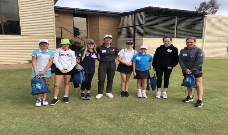 Group photo at Victorian girls camp