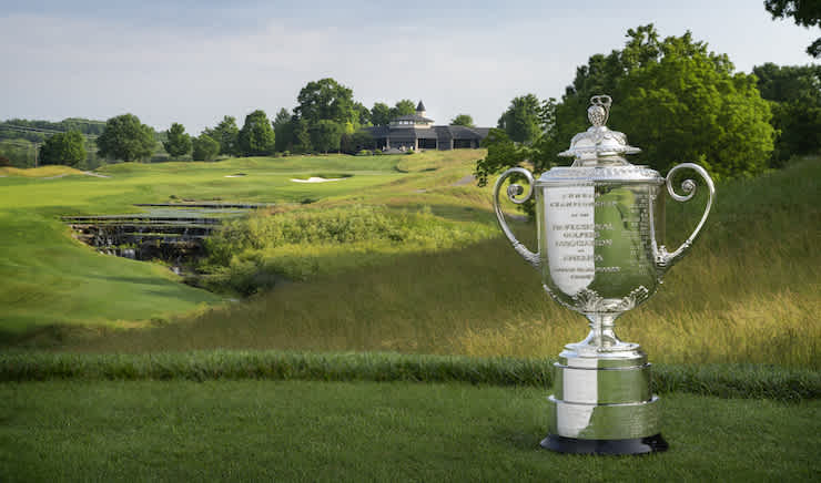 The Wanamaker Trophy at Valhalla Golf Club.