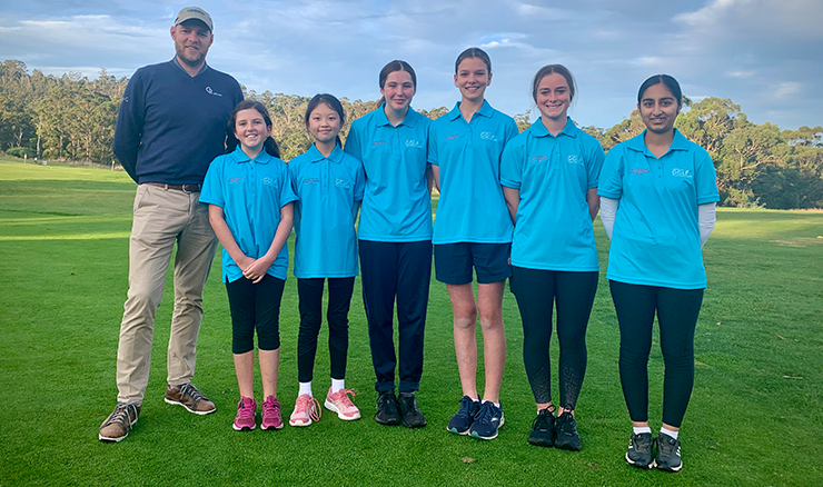 Left to right: Christian Rainey, Olivia Martin, Susie Shen, Emily Martin, Sarah Berner, Mia Atherton, Simran Ram.