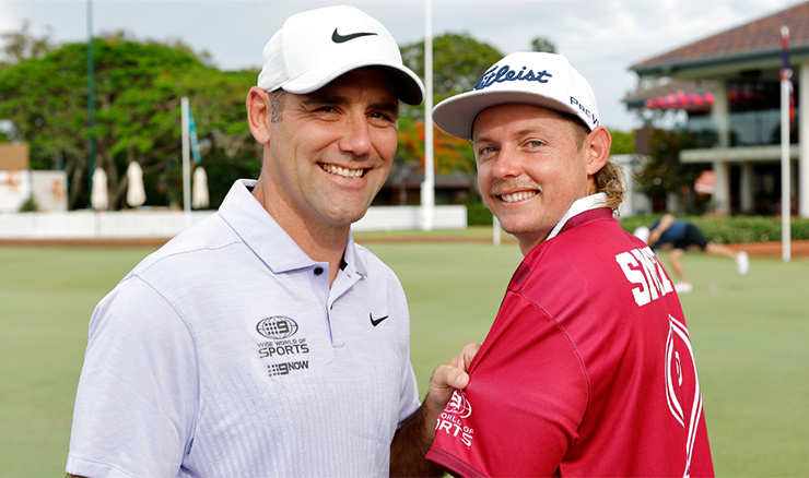 The Cameron Smiths together at the Fortinet Australian PGA Championship Pro-Am.