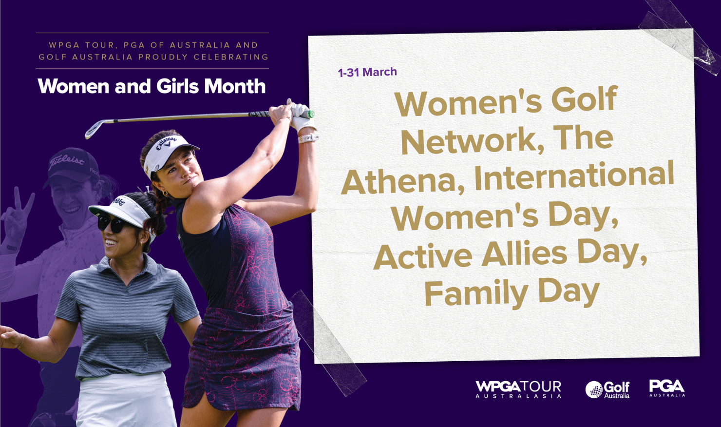 Golf’s peak bodies launch inaugural Women and Girls Month