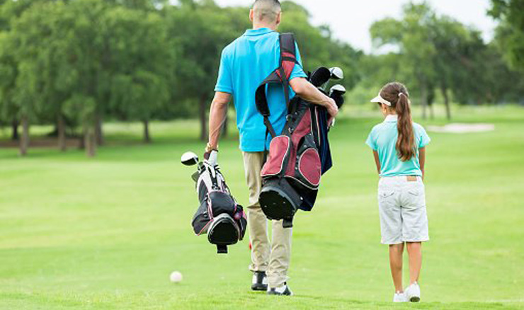 The unique bond between father and daughter only strengthens on a golf course.