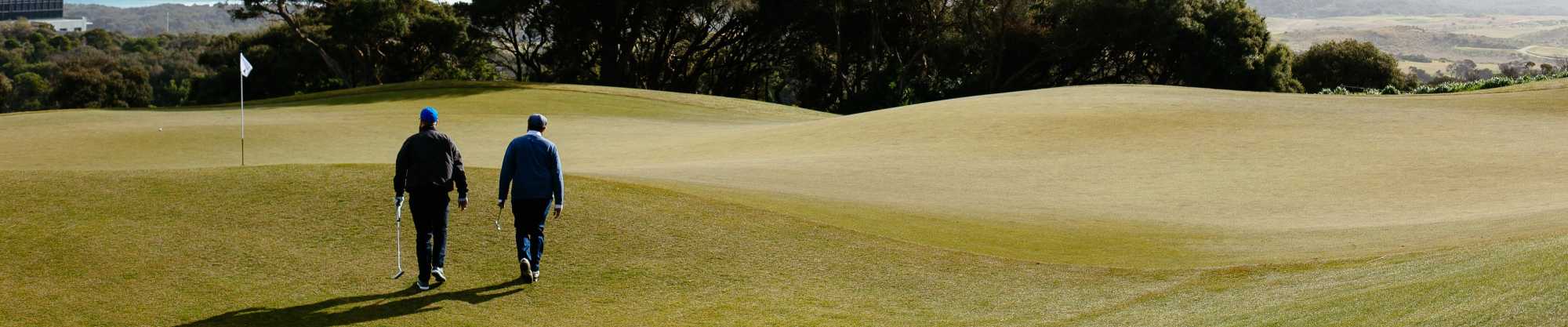 Golfers enjoying a round.