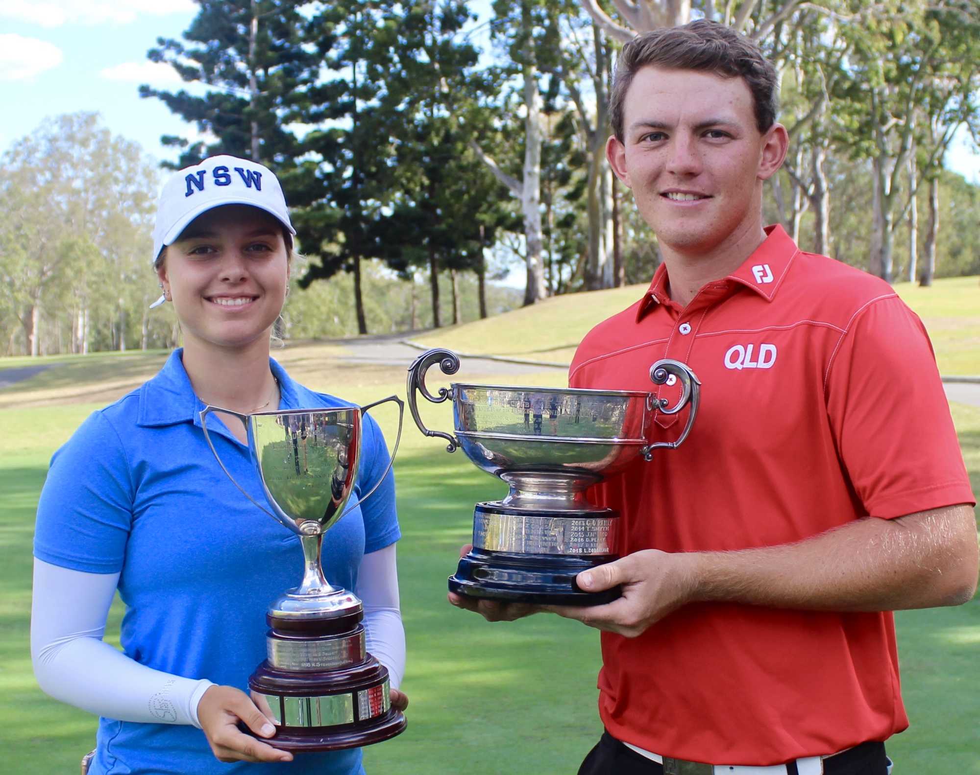 2019 Queensland Amateur winners - Steph Kyriacou and Lewis Hoath