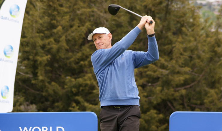 Greg Rhodes in action at the recent Australian Senior Amateur.