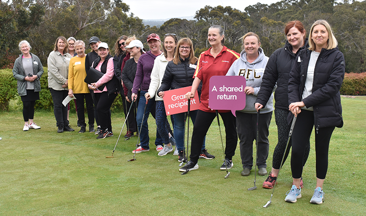 Mt Macedon Golf Club Get Into Golf participants - supported by Bendigo Bank community grant and the Victorian Golf Foundation.