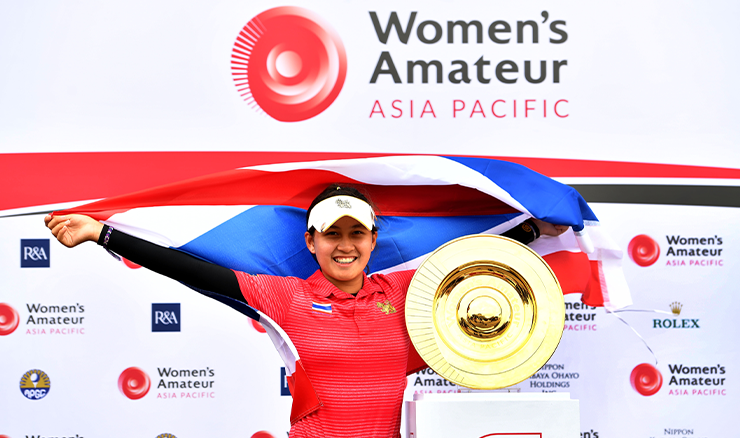 Atthaya Thitikul of Thailand won the inaugural Women's Amateur Asia-Pacific championship in 2018 in Singapore.
