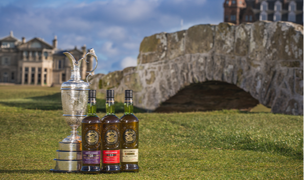 Bottles of Loch Lomond Whisky at the home of golf.