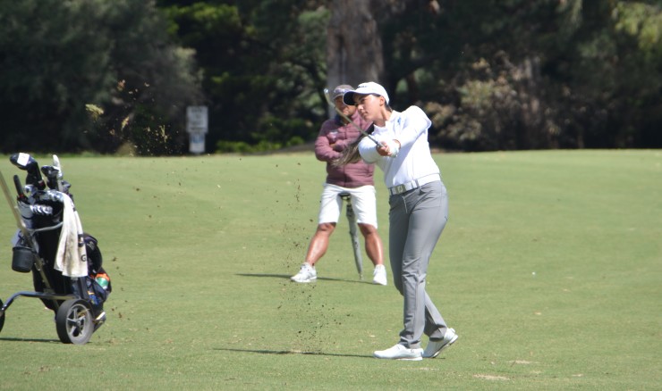 Steph Bunque is well poised when play moves to Kingston Heath tomorrow.
