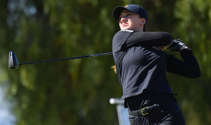 Gabi Ruffels in action for USC in Las Vegas. Picture: John McGillen/USC Athletics