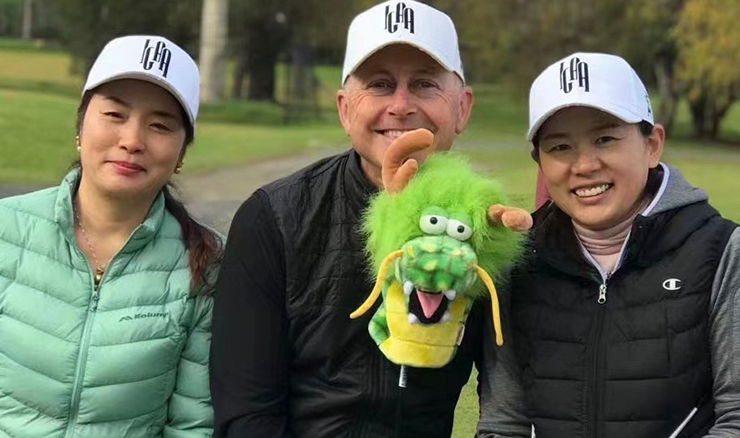 Garth Cusick with some happy students.