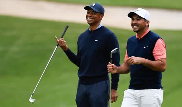 Tiger Woods and Jason Day