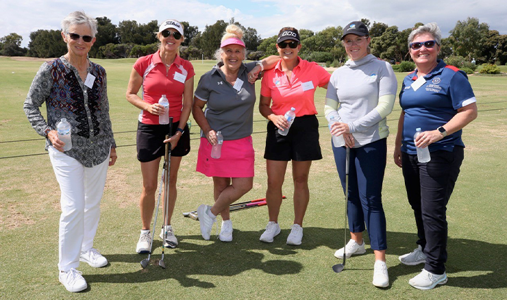 Attendees of the golf clinic.