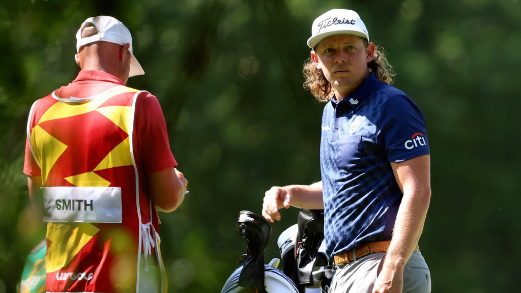 Cameron Smith with caddie Sam Pinfold