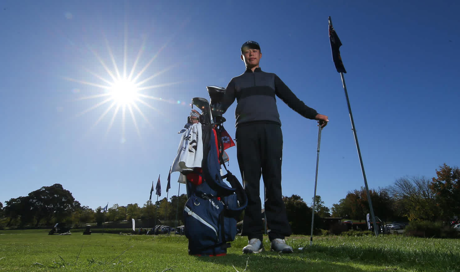 Jeffrey Guan hopes the sun will shine on his game this week. Picture: DAVE TEASE