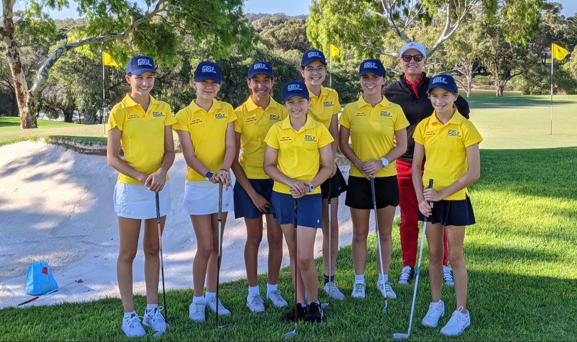 Australian Golf Foundation juniors girls golf scholarship recipients at Cottesloe Golf Club, WA.