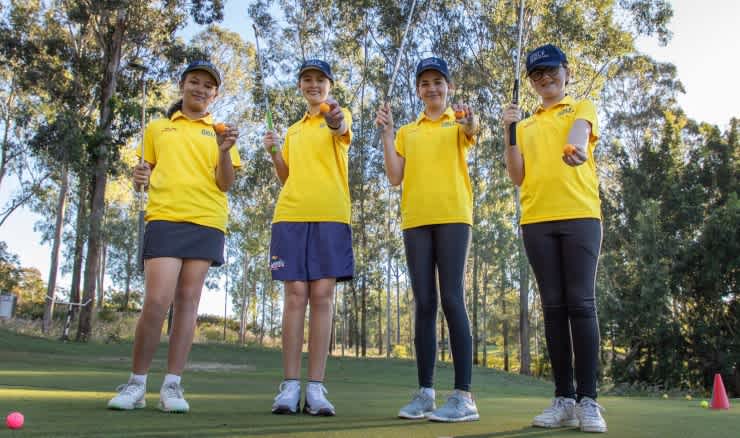 Brookwater Golf and Country Club with AGF Scholarship girls