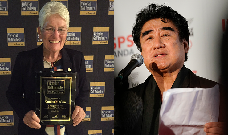 Sandra McCaw AM and Dr Haruhisa Handa AO were recognised for their services to golf.