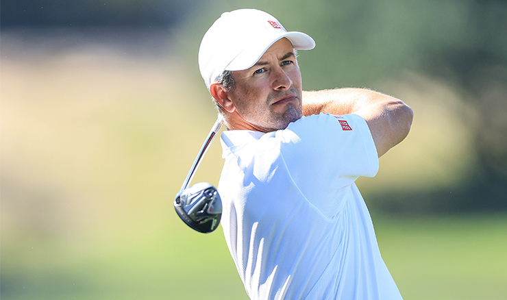 Adam Scott in action during the opening round.