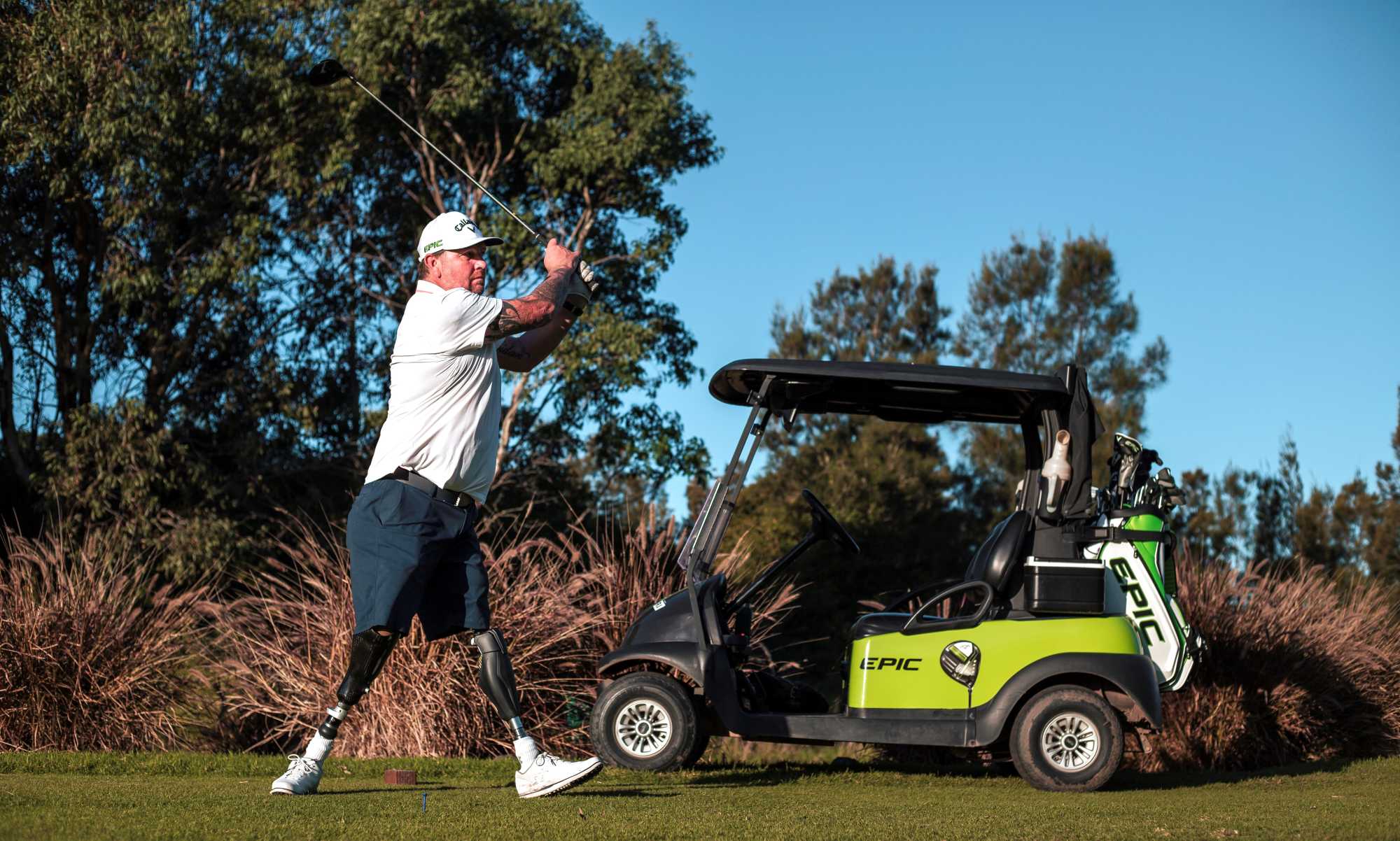 Ben Tullipan golfing