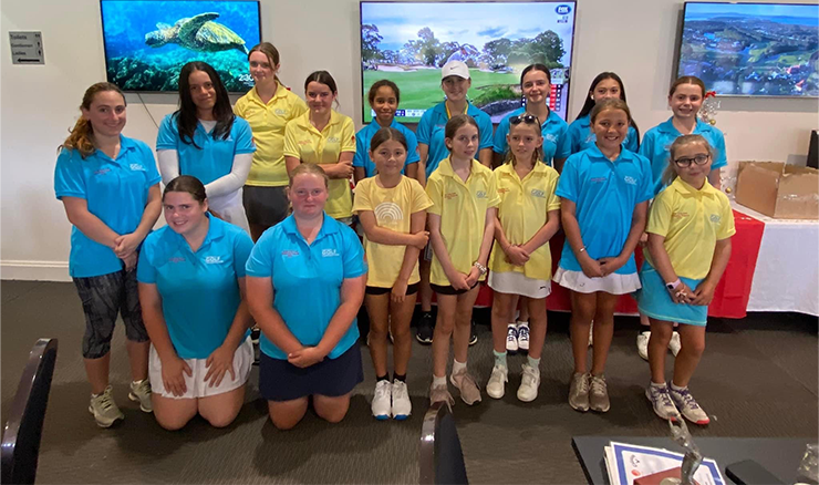 Scholarship recipients from Horizons Golf Resort, Shelley Beach GC and Kooindah Waters GC come together for a Christmas breakup and graduation. 